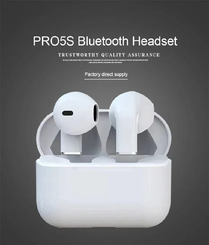 Oraimo Pro 5s Mini Powerful Bluetooth Wireless Earpods earphones, Smart Touch Control, Premium Deep Bass for Music, Noise Cancellation, Transparency, Waterproof, Compatible with All Devices.