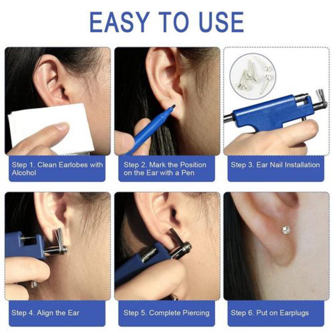 Fashion Generic Ear, Nose & Navel Piercing Machine Gun  Blue Ear Piercing Gun.