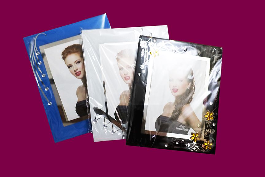 A5 Size Glass Photo Frame (5X7 inches) with differnt colors