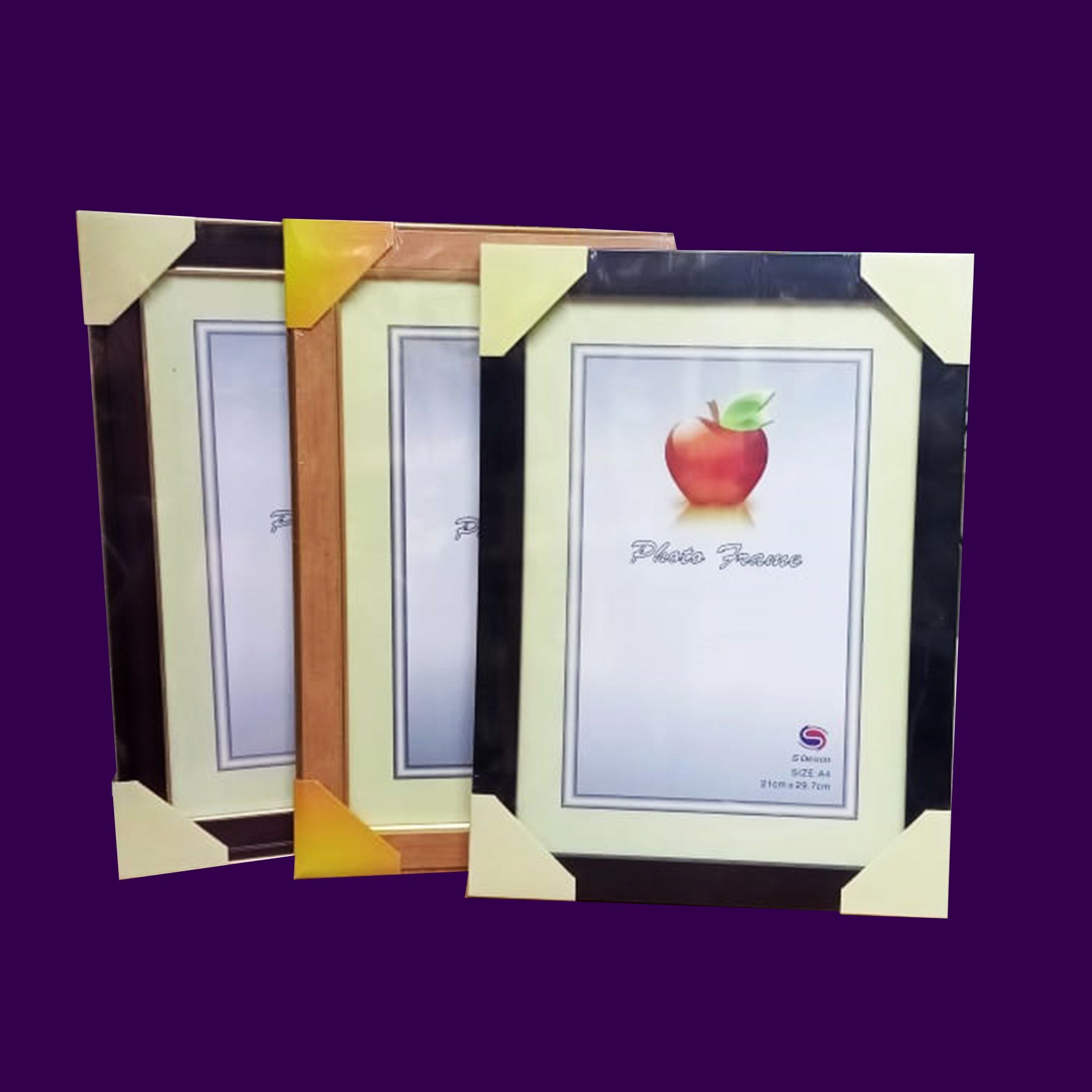 A4 Size Photo Frame (8X12 inches) with glass and back cover cardboard and a stand