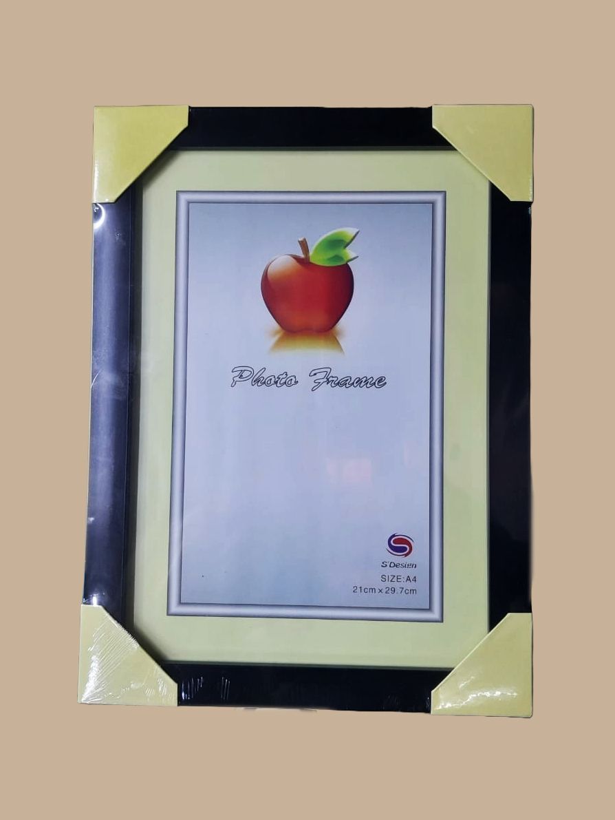 A4 Size Photo Frame (8X12 inches) with glass and back cover cardboard and a stand