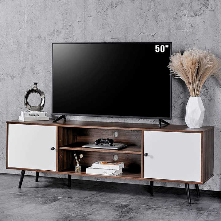 Roman Wallnut Modern Wooden TV Stands 4FT