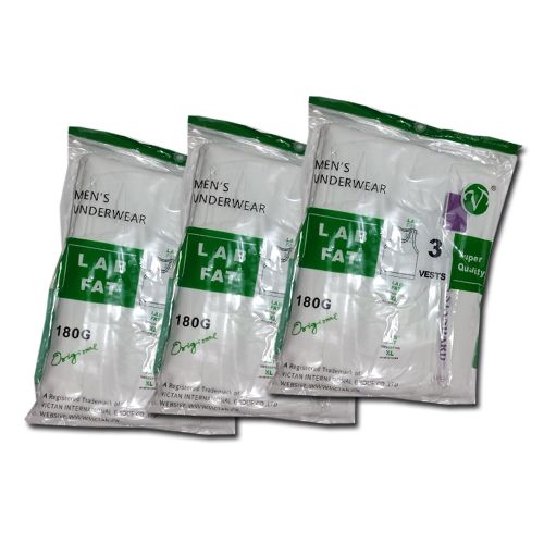 Men's Vests- 3 pcs in 1 pack (100% Cotton- All White)