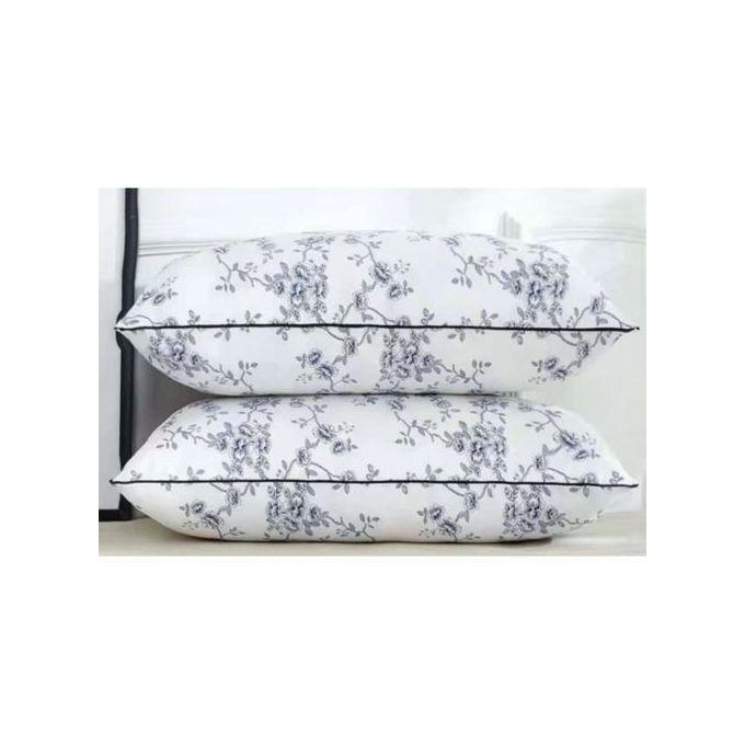 Set Of 2 Bed Pillow Soft Comfy pillows (Pair- Pure Fibre Filled)
