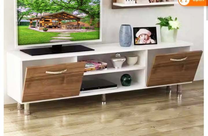 PARA Modern Wooden TV Stand - 5FT (brown and white)