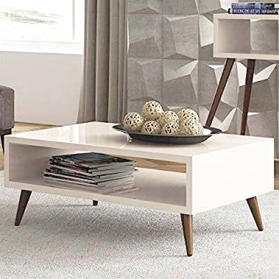 RANDAAL II Modern Design Coffee Table With Storage (white)