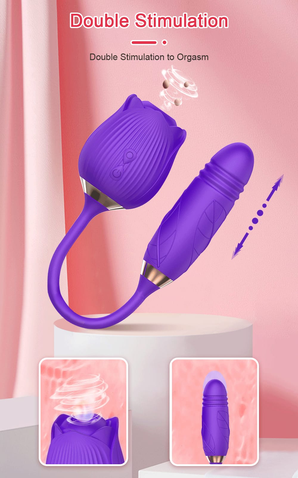 Rose Sex Toy Sucking Vibrator - Women Sex Toys Rose Adult Toy Vibrators, Female Sex Toy for Couples Dildo Suction Vibrator for Nipples Clitoral Adult Sex Toys Sex Machine with 10 Suction Modes