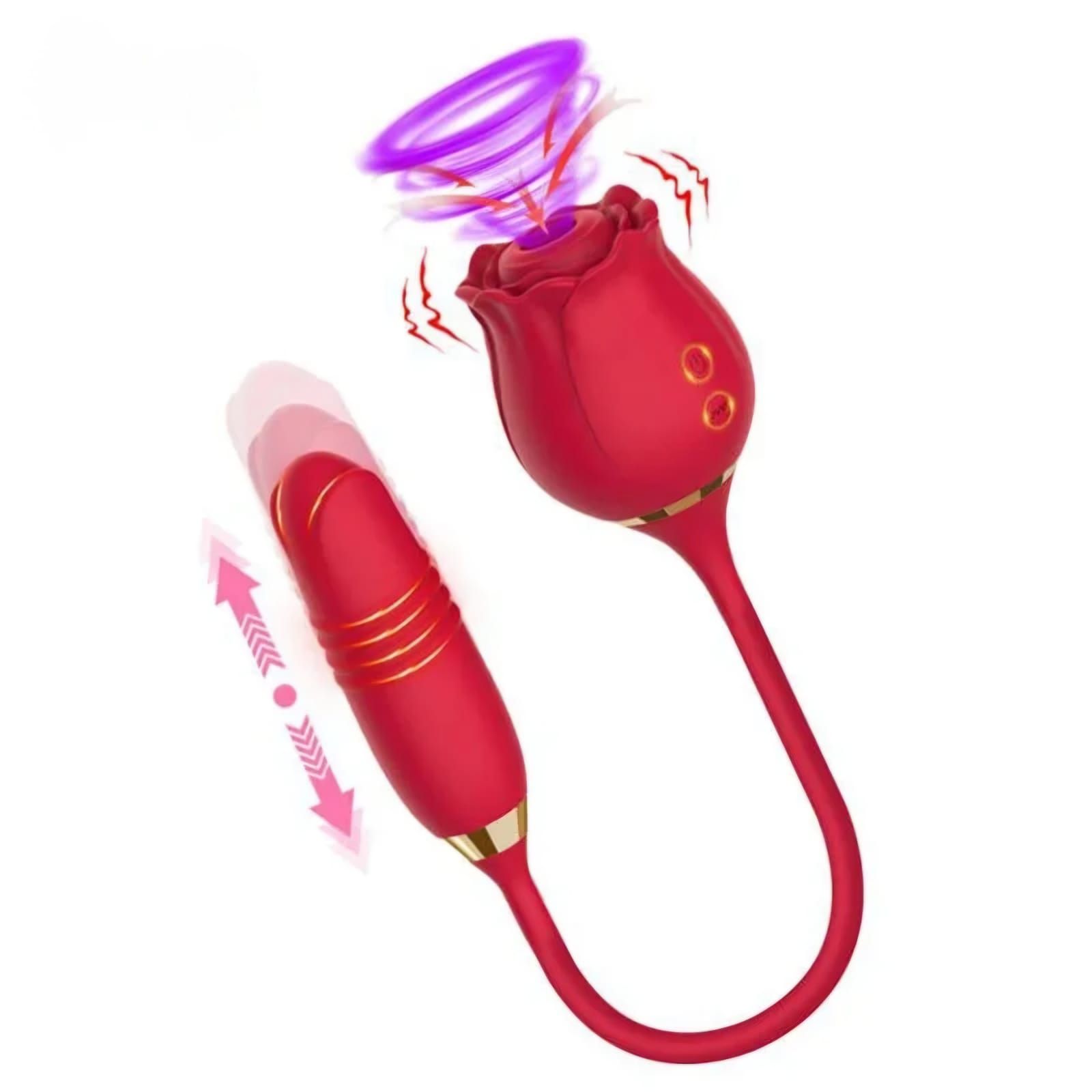 Rose Sex Toy Sucking Vibrator - Women Sex Toys Rose Adult Toy Vibrators, Female Sex Toy for Couples Dildo Suction Vibrator for Nipples Clitoral Adult Sex Toys Sex Machine with 10 Suction Modes view 2