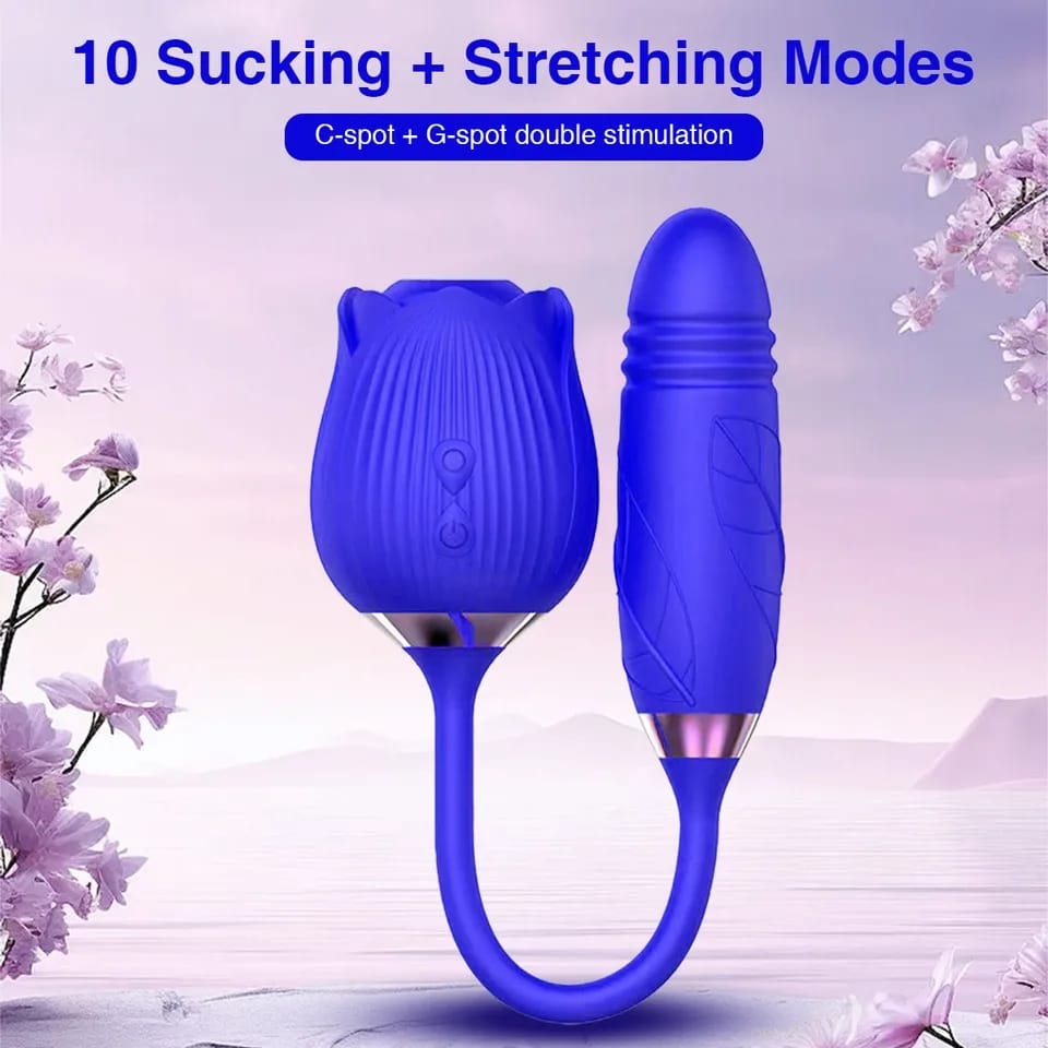 Rose Sex Toy Sucking Vibrator - Women Sex Toys Rose Adult Toy Vibrators, Female Sex Toy for Couples Dildo Suction Vibrator for Nipples Clitoral Adult Sex Toys Sex Machine with 10 Suction Modes view 3