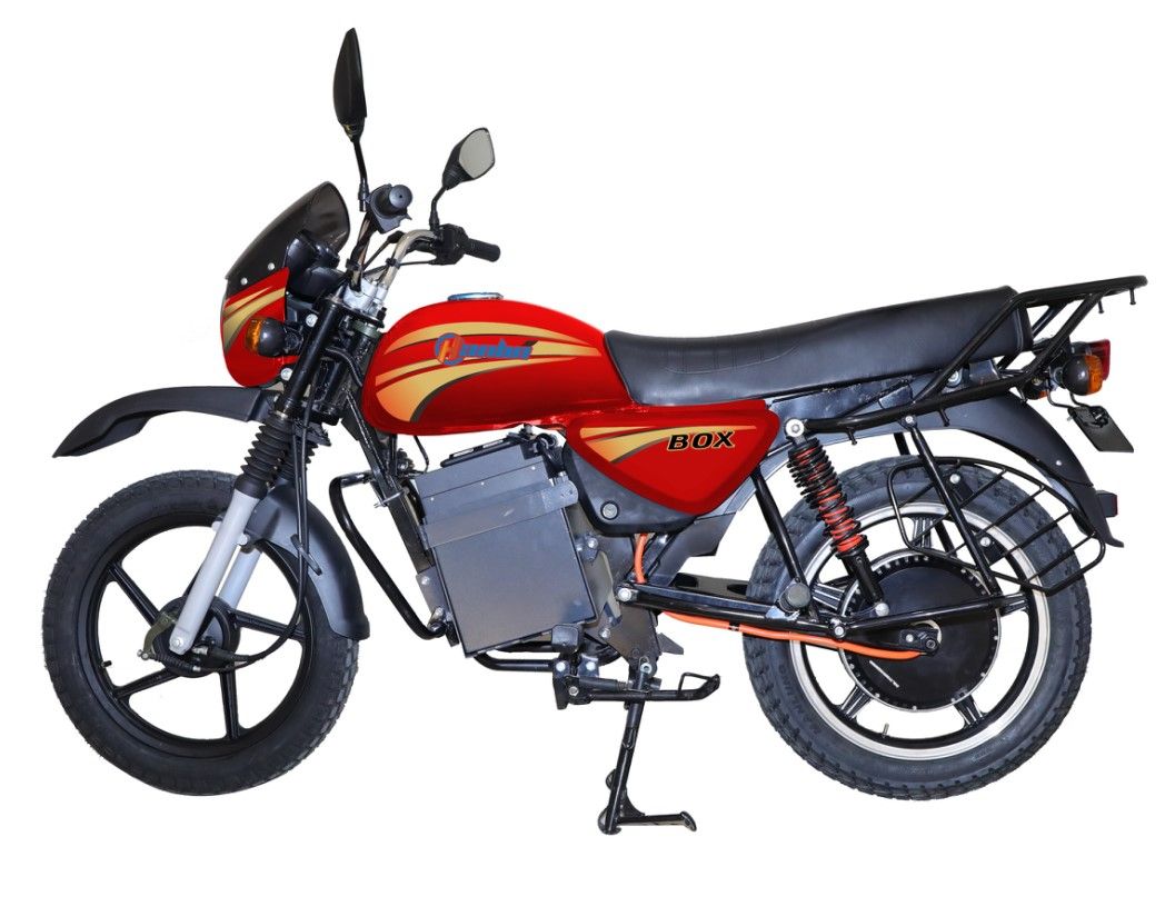 Hanlin Electric Motorbike - BOX ELECTRIC MOTORCYCLE, Electric Motorcycle 4000W Brushless, Charge at home -220V, Max Speed - 80Km/h, Loading Capacity -  200KG,  with Two Lithium Batteries - 72V 60AH