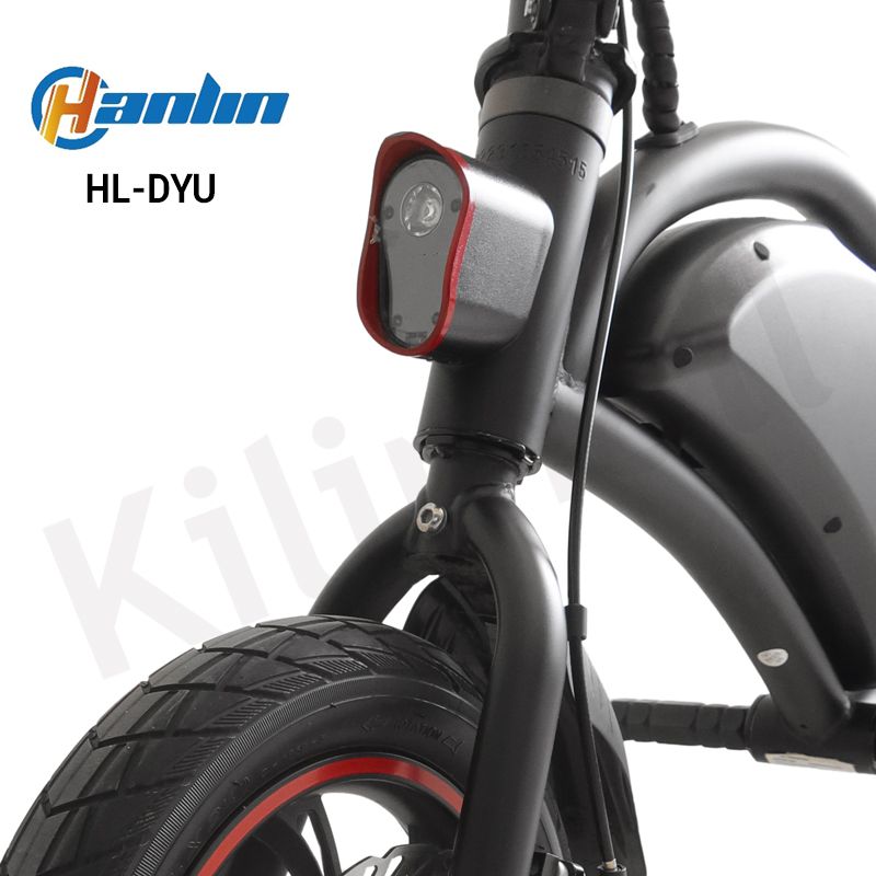 Hanlin - DYU Mini Foldable Electric Bike, Electric bike, Electric Mini Bicycle. E-bike, Max Speed - 30km/h, Range - 30km, Motor - 250W, Battery 36V 8AH, Children E-bikes, with pedal assist.