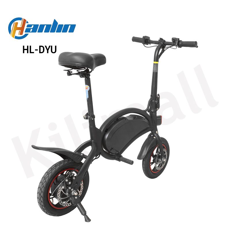 Hanlin - DYU Mini Foldable Electric Bike, Electric bike, Electric Mini Bicycle. E-bike, Max Speed - 30km/h, Range - 30km, Motor - 250W, Battery 36V 8AH, Children E-bikes, with pedal assist.