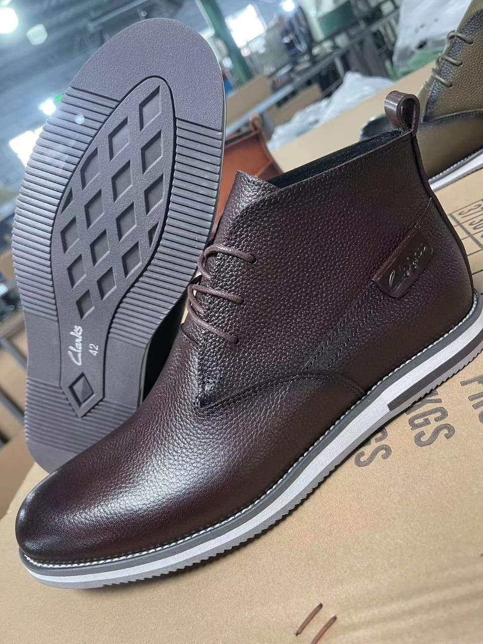 Leather Authentic Clarks Official Boots Quality Men's Fashion Sizes 40-45