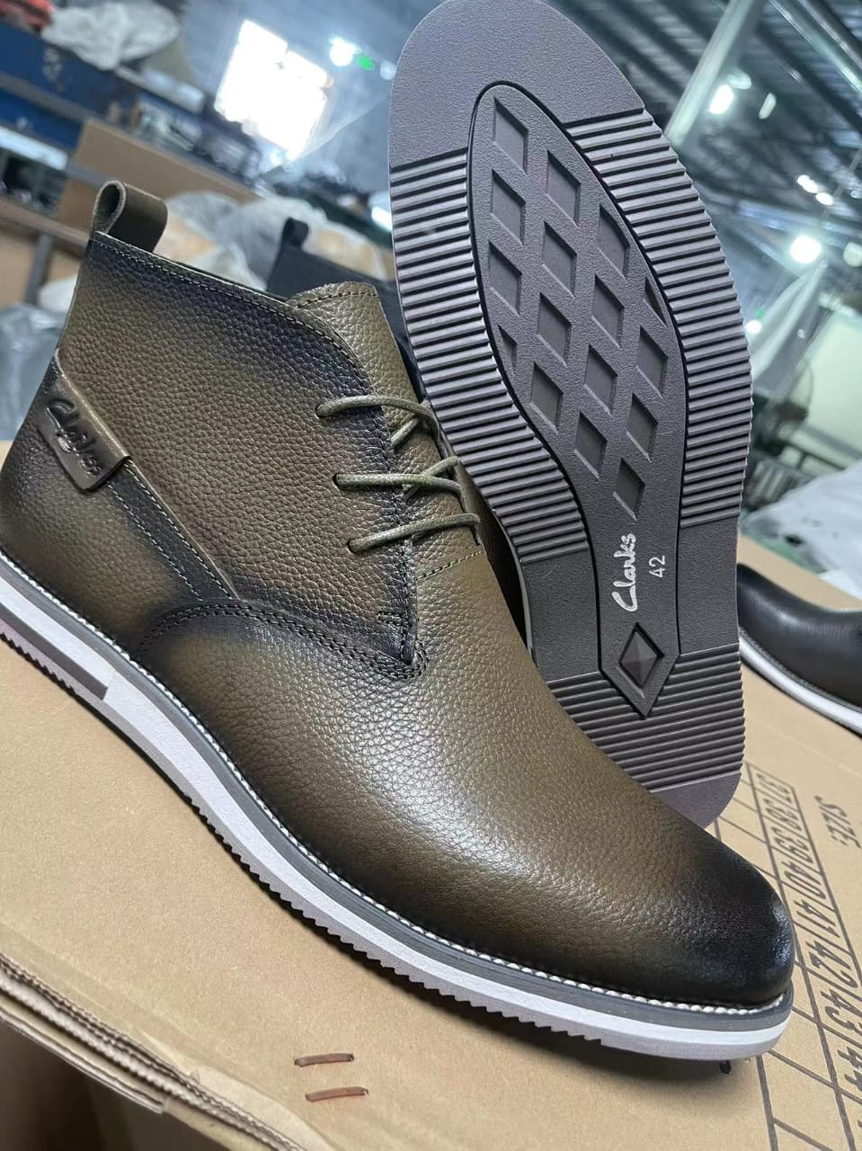 Leather Authentic Clarks Official Boots Quality Men's Fashion Sizes 40-45