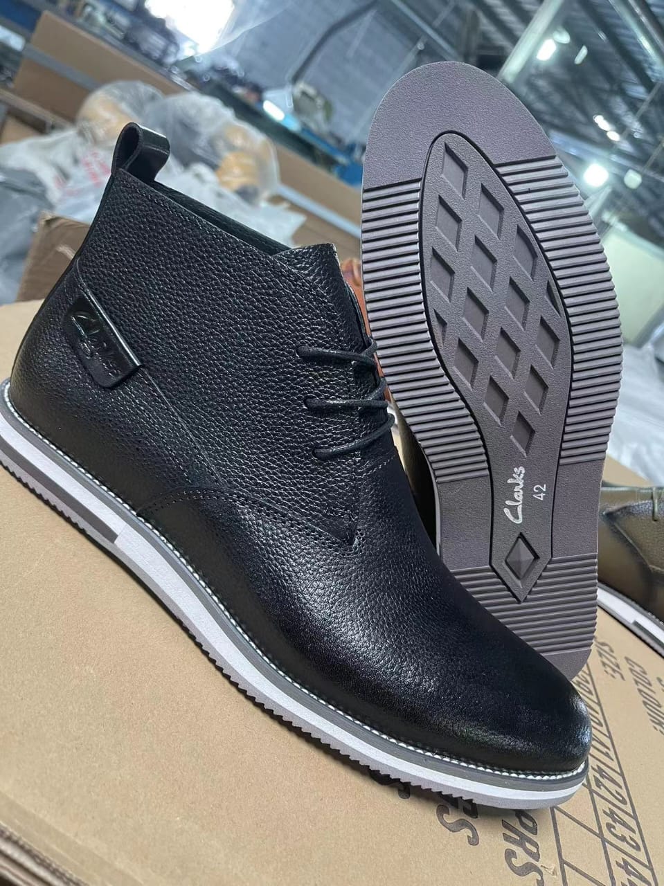 Leather Authentic Clarks Official Boots Quality Men's Fashion Sizes 40-45