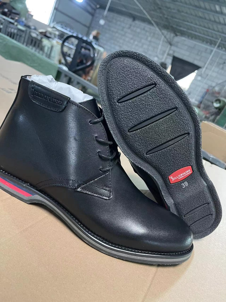 Billionaire Official Business Leather Boots  Men Fashion Sizes 39-45