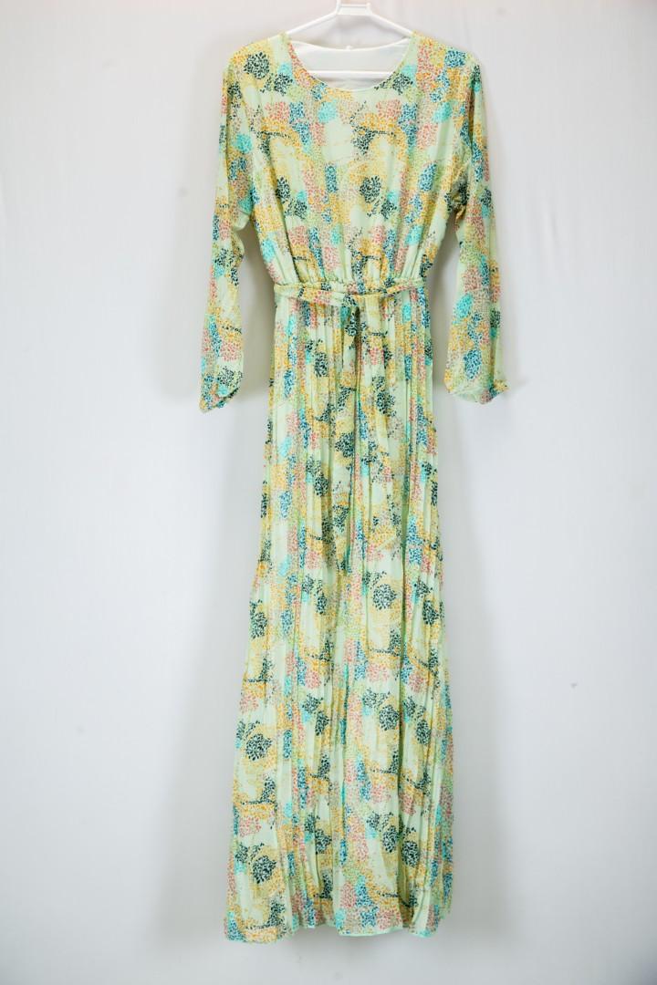 Fashion ladies elegant dress for parties weddings long sleeve printed maxi dress  women ladies fashion long dress maxi dress