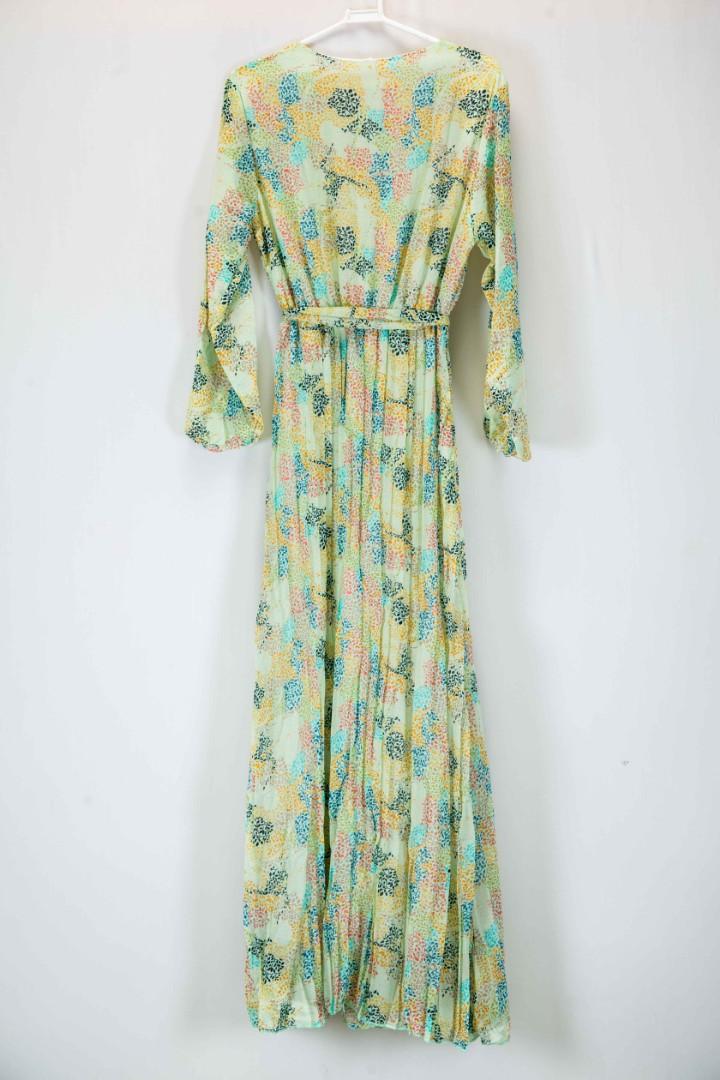 Fashion ladies elegant dress for parties weddings long sleeve printed maxi dress  women ladies fashion long dress maxi dress