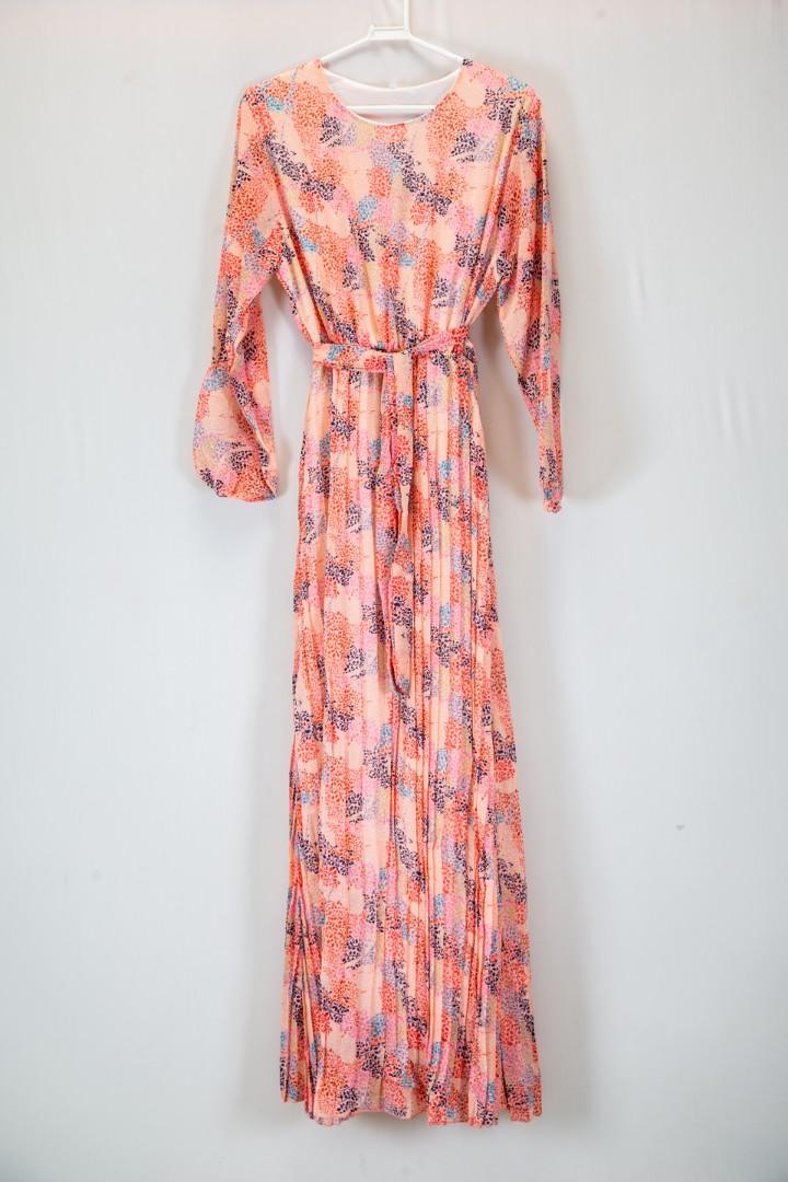 Fashion ladies elegant dress for parties weddings long sleeve printed maxi dress  women ladies fashion long dress maxi dress