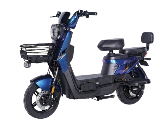Blueish Big Mac Electric scooters. 800Watts, 80-100km on a full charge, 60km/h, 60V 20ah, No DL, No numberplates required. Suitable for daily commute and delivery. Can be used off-road. Charge at home