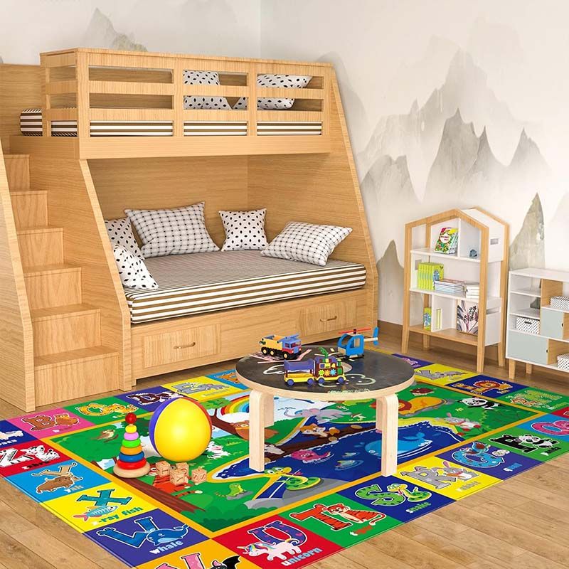 BEBE HOPE 3*6 / 4*6.5 / 5*6.5 / 6*6.5 1PC Double-sided Printed Waterproof Easy to Clean Foam Warm Floor Carpet Sleeping Mat Lawn Mat Living Room Floor Mat Picnic Play Mat Children Crawling Mat