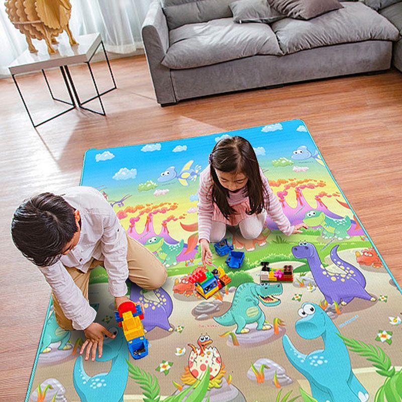 BEBE HOPE 3*6 / 4*6.5 / 5*6.5 / 6*6.5 1PC Double-sided Printed Waterproof Easy to Clean Foam Warm Floor Carpet Sleeping Mat Lawn Mat Living Room Floor Mat Picnic Play Mat Children Crawling Mat One side as picture + one side with random printing,3*6 ft