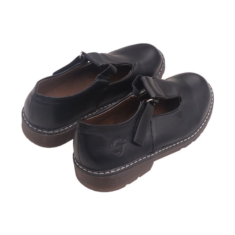 Size EU31-36  Girls PU Leather Shoes Solid Black Kid Shoes Spring Autumn Baby Casual School Shoes Children Shoes (856)