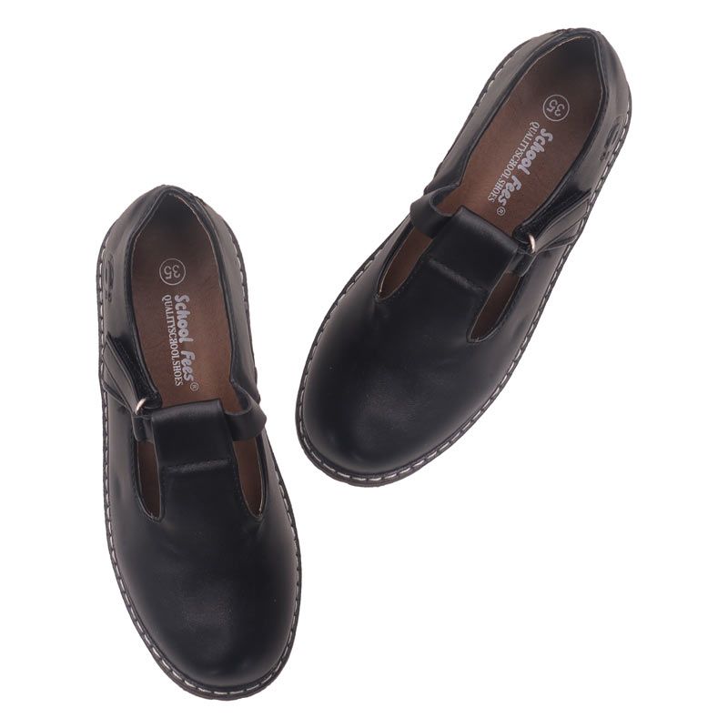 Size EU31-36  Girls PU Leather Shoes Solid Black Kid Shoes Spring Autumn Baby Casual School Shoes Children Shoes (856)