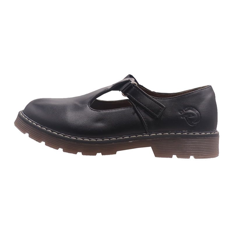 Size EU31-36  Girls PU Leather Shoes Solid Black Kid Shoes Spring Autumn Baby Casual School Shoes Children Shoes (856)