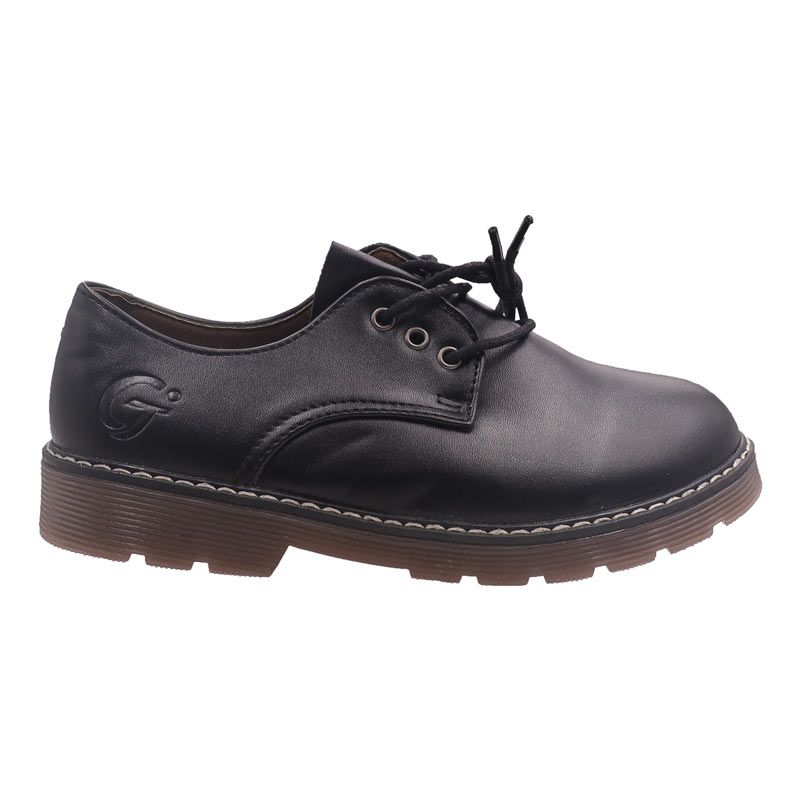 Size EU25-30 Boys and girls PU Leather Shoes Solid Black Kid Shoes Spring Autumn Baby Casual School Shoes Children Shoes (859)