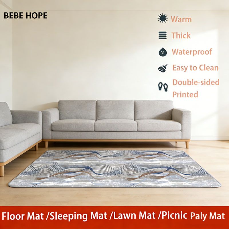 BEBE HOPE 3*6 / 4*6.5 / 5*6.5 / 6*6.5 1PC Double-sided Printed Waterproof Easy to Clean Foam Warm Floor Carpet Sleeping Mat Lawn Mat Living Room Floor Mat Picnic Play Mat Children Crawling Mat