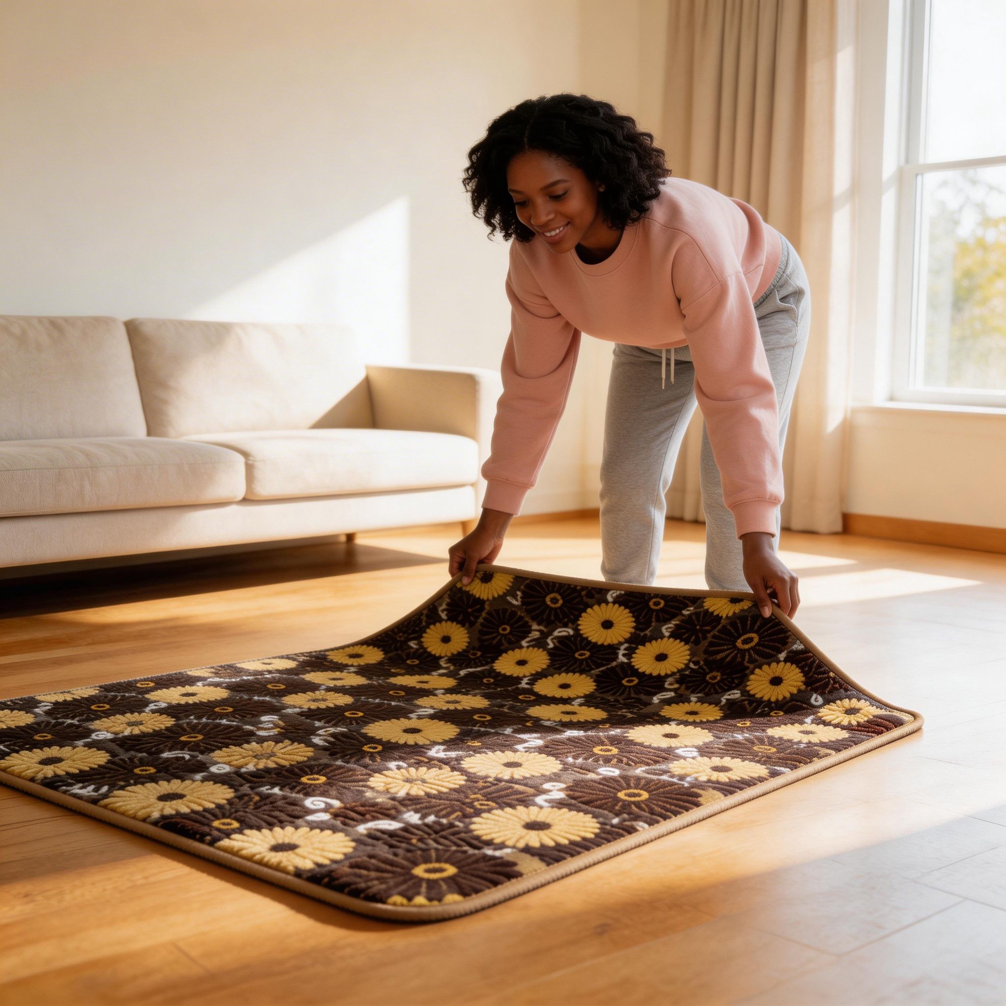 BEBE HOPE 3*6 / 4*6.5 / 5*6.5 / 6*6.5 1PC Double-sided Printed Waterproof Easy to Clean Foam Warm Floor Carpet Sleeping Mat Lawn Mat Living Room Floor Mat Picnic Play Mat Children Crawling Mat