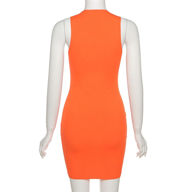 Ribbed Sleeveless Bodycon Summer Dresses For Women 2024 Fashion Club Partywear Outfits Sexy Skinny Mini Dress Solid Color
