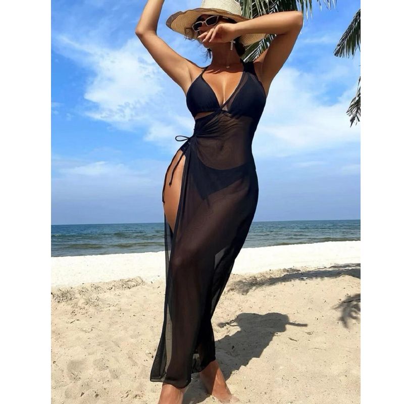 Halter With Dress Mini Bikini Female Swimsuit Women Swimwear Three-pieces Bikini set High Cut Bather Bathing Suit Swim