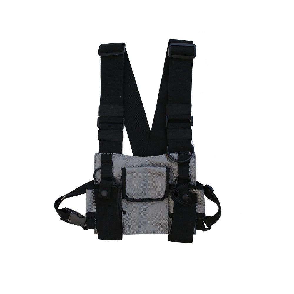 Tactical Inspired Sports Utility Chest Pack Chest Bag for Men This EDC Rig Pouch Vest is Perfect for Workouts, Cycling & Hiking, Jet Black, Tactical Chest Bag