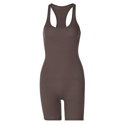2024 Sexy Women Bodycon Sleepwear Jumpsuit Solid Sleeveless Sling Vest Tank Bodysuit Yoga Sports Romper combinaison femme