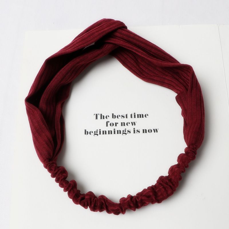 Women knitting Hairband Elastic Turban Twisted Cross Headband Sport Running Head Wrap Hair Accessories