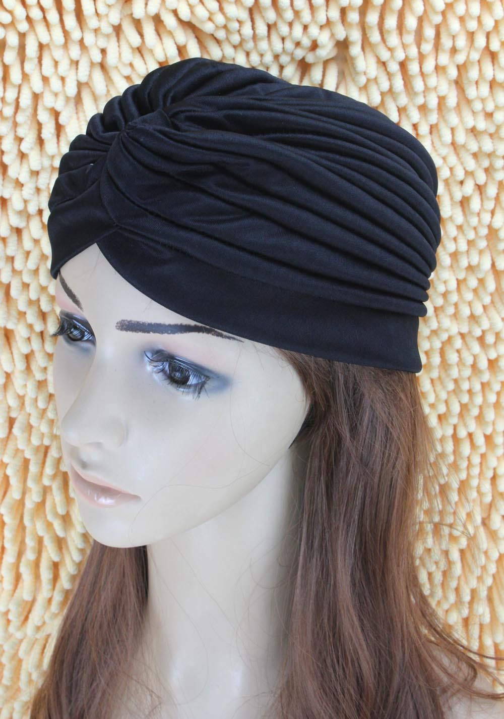 Vintage Women Cross Fold Hat Turban Headbands for Women Cotton Chemo Cap Hair Bands Hair Accessories Head Wrap Bandana