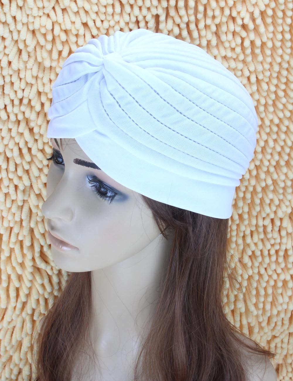 Vintage Women Cross Fold Hat Turban Headbands for Women Cotton Chemo Cap Hair Bands Hair Accessories Head Wrap Bandana