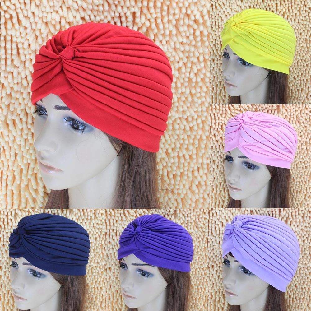 Vintage Women Cross Fold Hat Turban Headbands for Women Cotton Chemo Cap Hair Bands Hair Accessories Head Wrap Bandana