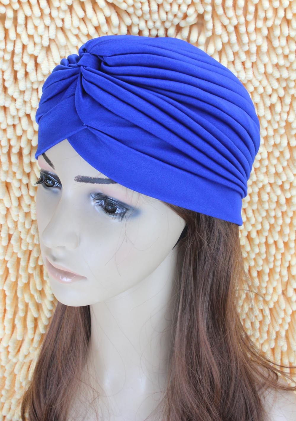 Vintage Women Cross Fold Hat Turban Headbands for Women Cotton Chemo Cap Hair Bands Hair Accessories Head Wrap Bandana