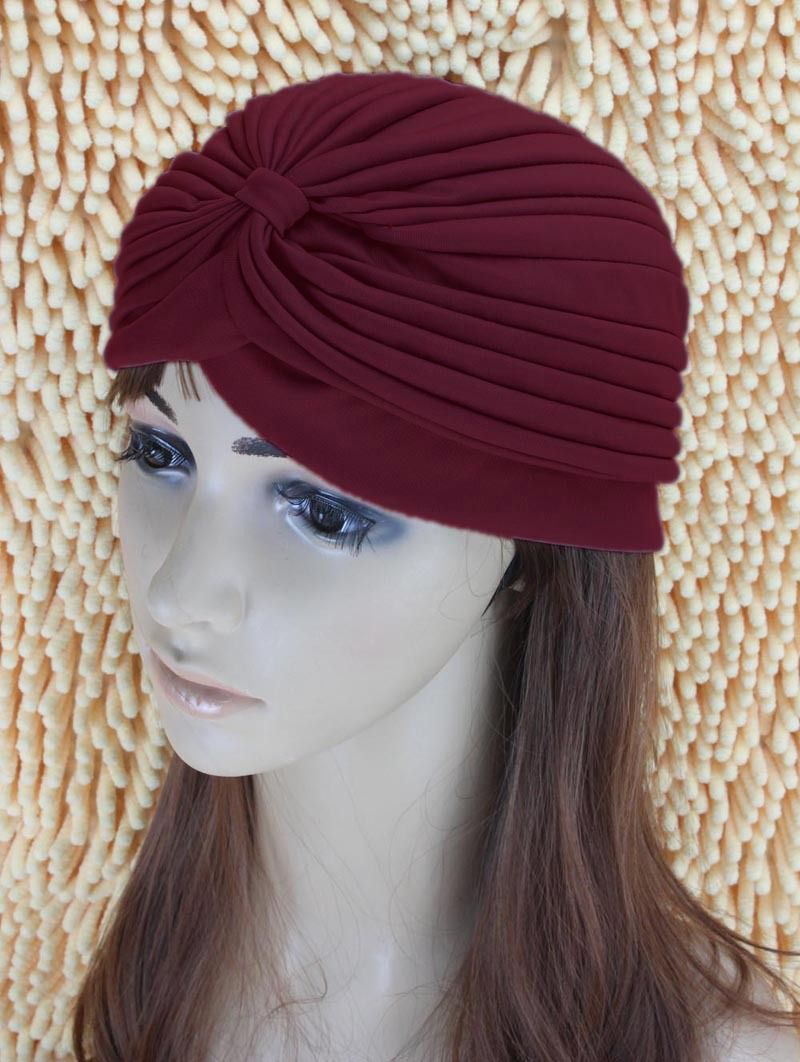Vintage Women Cross Fold Hat Turban Headbands for Women Cotton Chemo Cap Hair Bands Hair Accessories Head Wrap Bandana