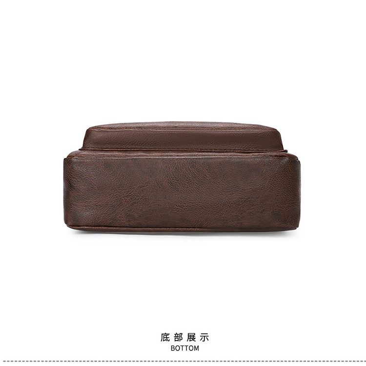 Men Shoulder Bag for Men PU Leather With Zipper Men's Crossbody Bags Business Flap Male Solid Messenger Bag Travel Bag