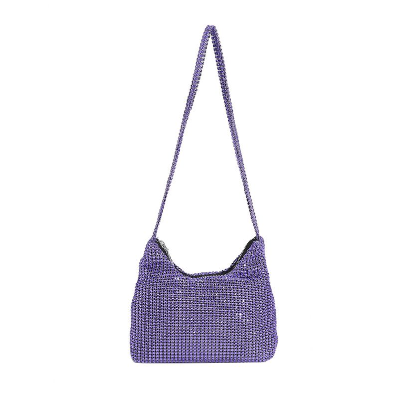 Diamond Bag Women's Bags 2024 New Fashion Chain Colorful Crossbody Leather Chain Inlaid Bright Underarm Designer Women Handbags