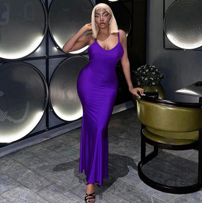 Satin Slip Sleeveless Backless Maxi Dress Women 2024 Y2K Summer Bodycon Elegant Sexy Outfits Ladies Birthday Party Club Sundress