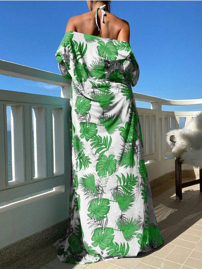 Print Swimsuit Kimono Tankini Sets Female Swimwear Sports Beachwear Three-Piece Bathing Suit Girls Pool Women Swimming Suit 2024