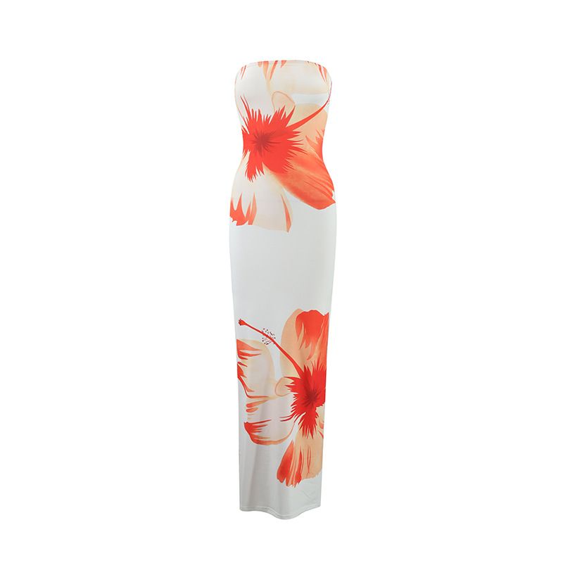 Gradient Sleeveless Long Dress Women Satin Sleeveless Backless Female Party Dresses 2024 Summer Lady Tie Dyed Robe New