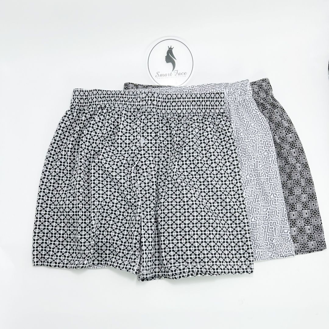 3-6pcs Men's Boxer Shorts Pajama Pants Homewear Beach Pants Breathable Cotton Printed Men Underwear Loose Breathable Male Arrow Pants