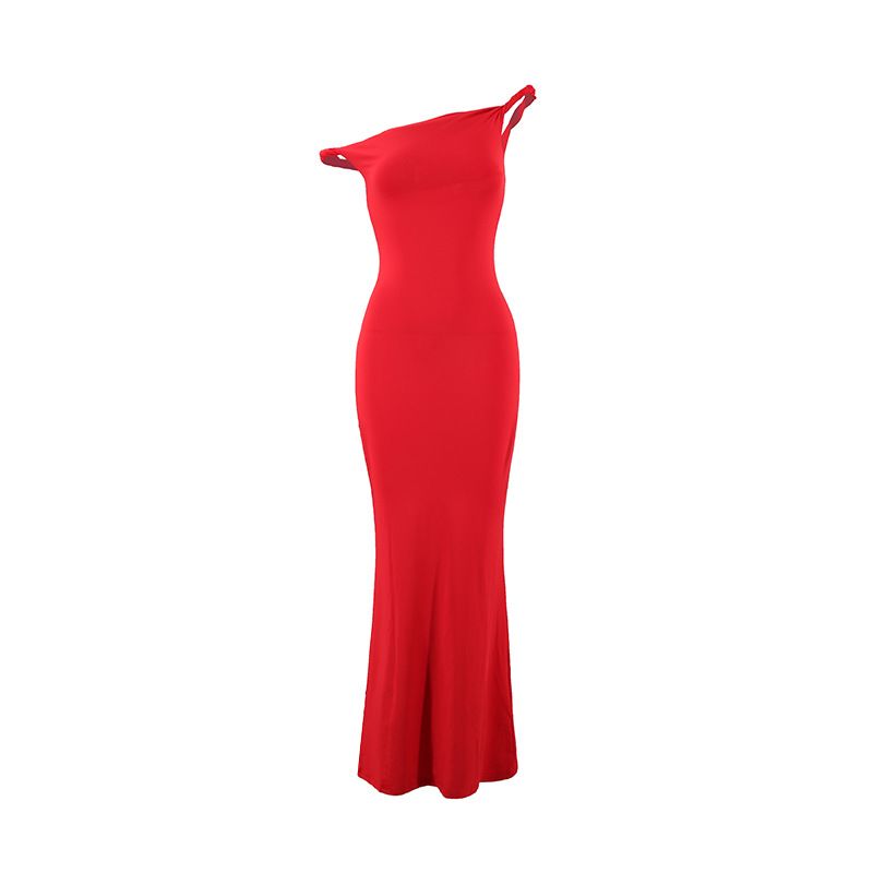 Fashion Solid O Neck Sleeveless Patchwork Sexy Bodycon Maxi Prom Dress Summer Women Clothes Party Festival Club Y2K