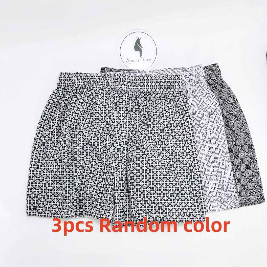 3-6pcs Men's Boxer Shorts Pajama Pants Homewear Beach Pants Breathable Cotton Printed Men Underwear Loose Breathable Male Arrow Pants